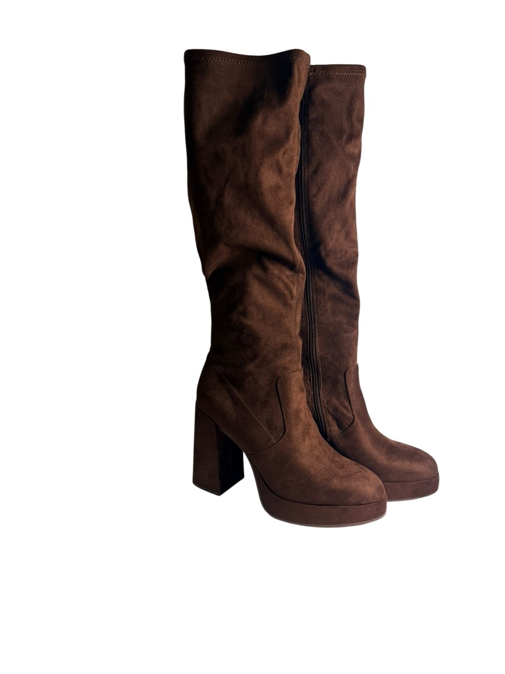 Steven madden Brown wSuede High Heel Knee Boots - Women size 9.5